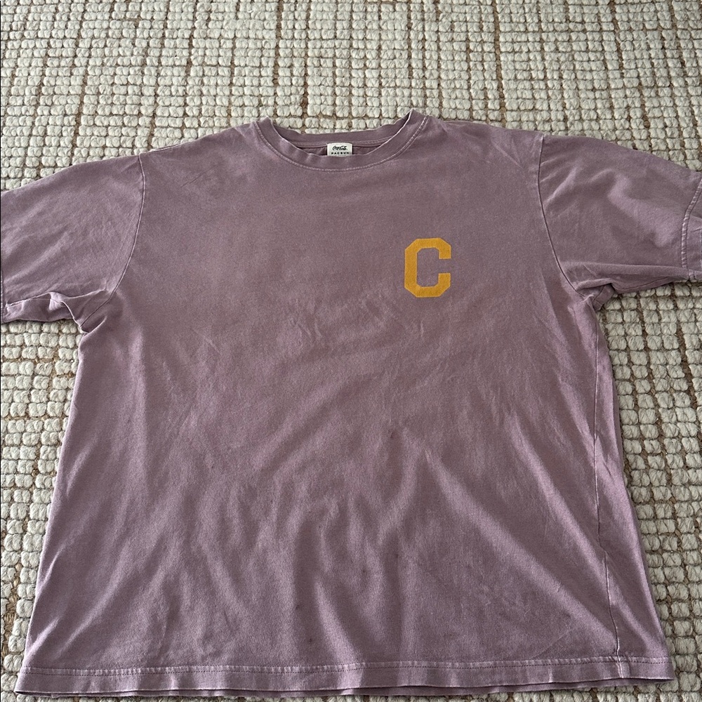 PacSun Lavender Tee with Gold 'C'